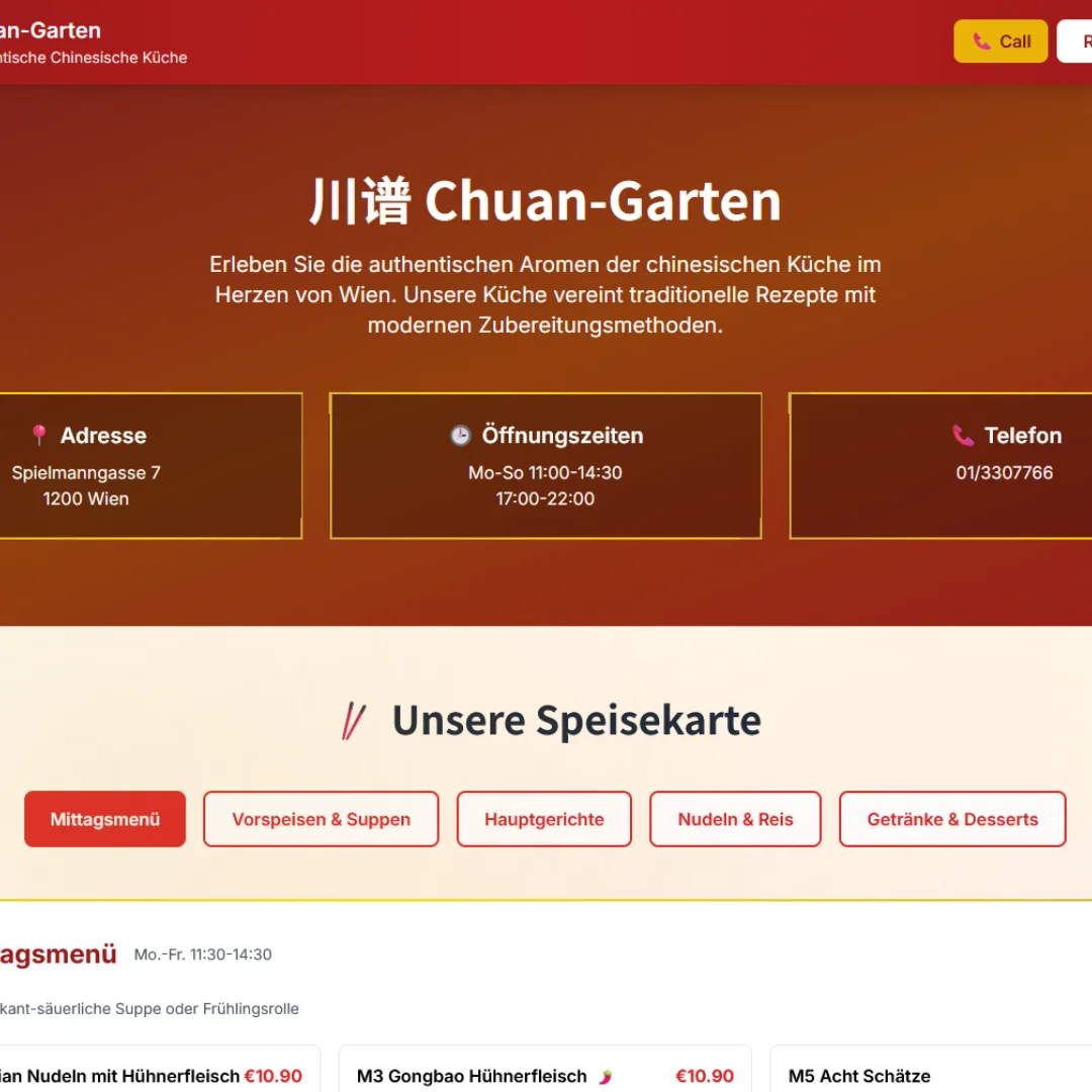 Screenshot of the Chuan-Garten project